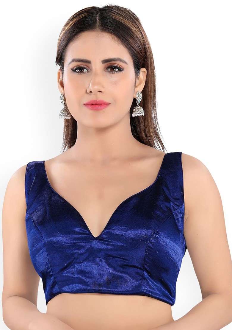 Women Sweetheart Neck Padded Saree Blouse - Indya