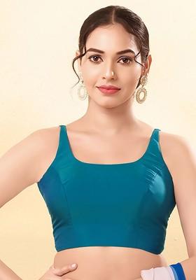 Women Square Neck Padded Saree Blouse