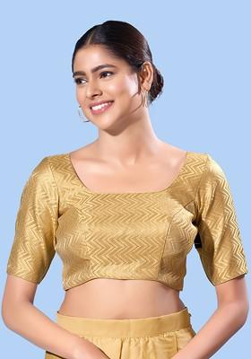 Women Square Neck Padded Saree Blouse