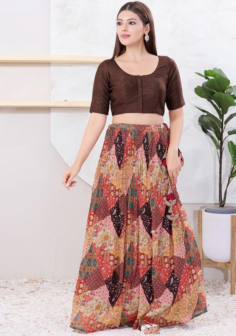 Silk Round Neck Padded Saree Blouse