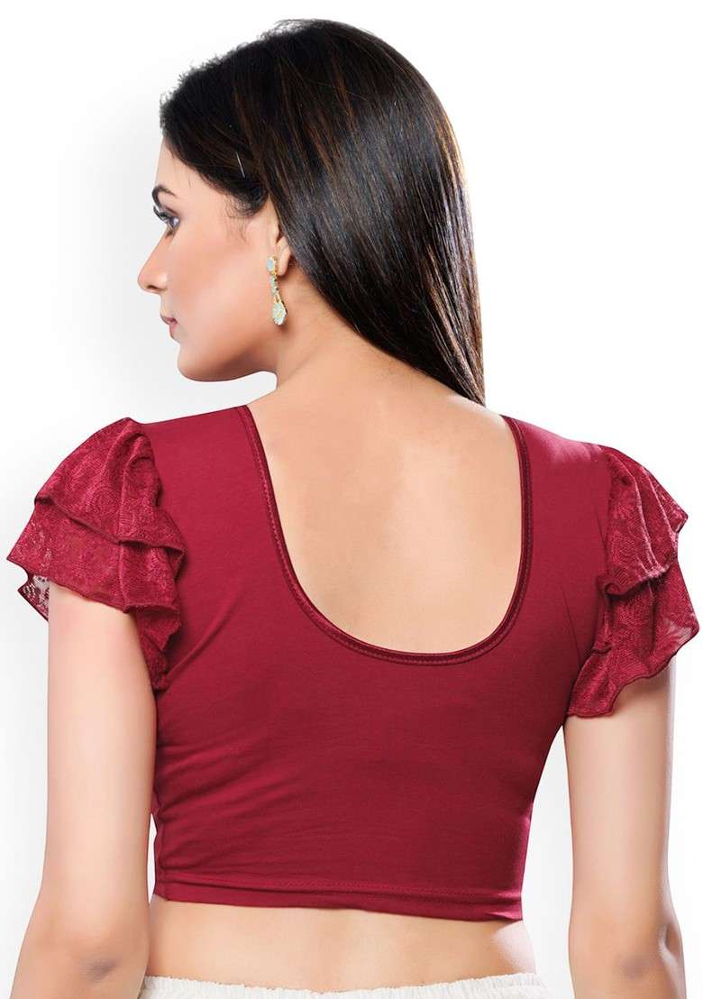 Round Neck Saree Blouse - Indya