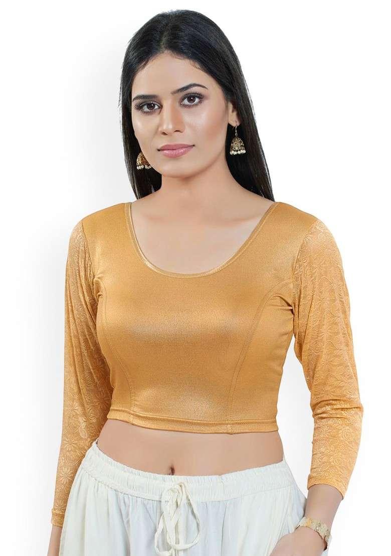 Round Neck Saree Blouse - Indya