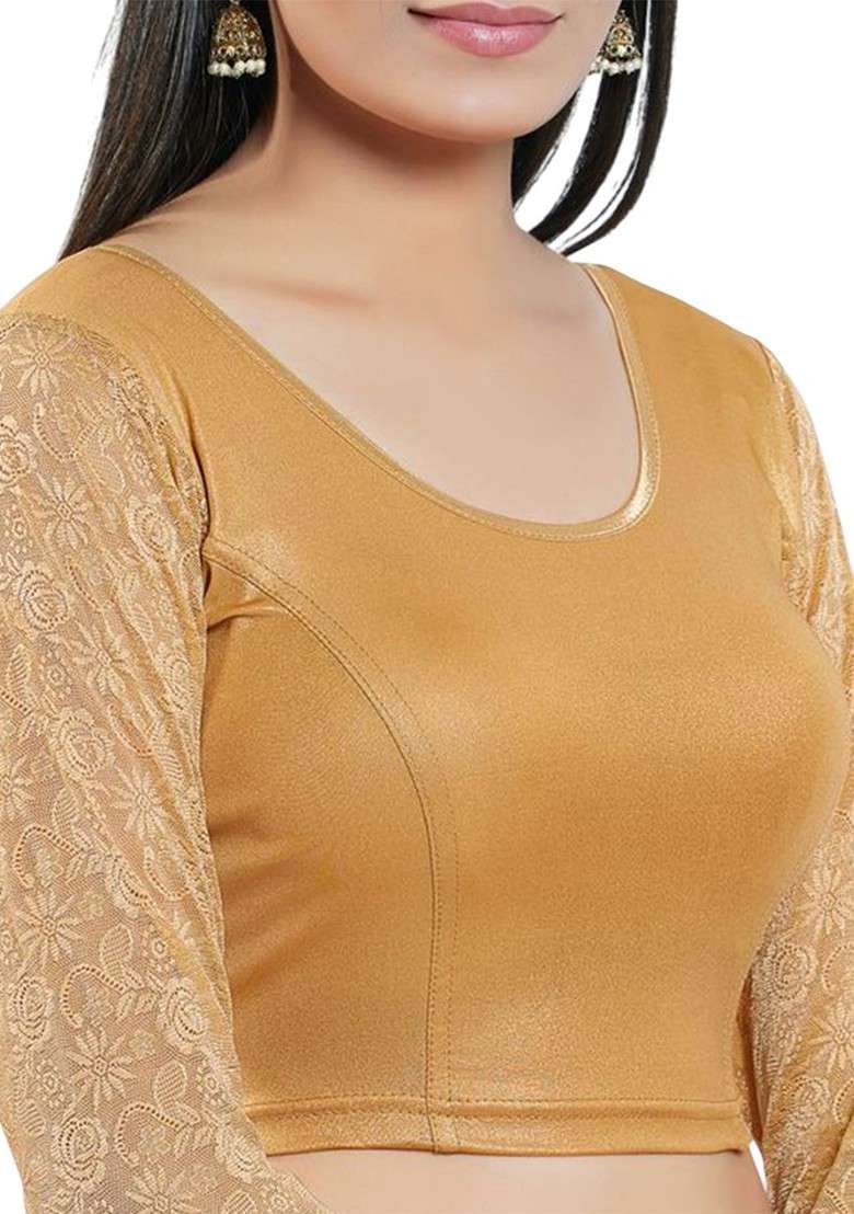 Round Neck Saree Blouse - Indya
