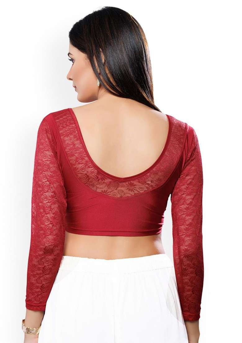 Round Neck Saree Blouse - Indya