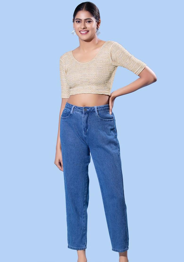 Silk Round Neck Non Padded Stretchable Saree Blouse