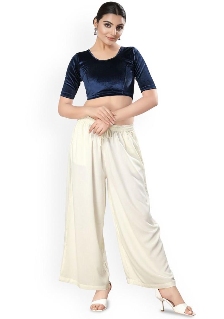 Velvet Round Neck Non Padded Saree Blouse