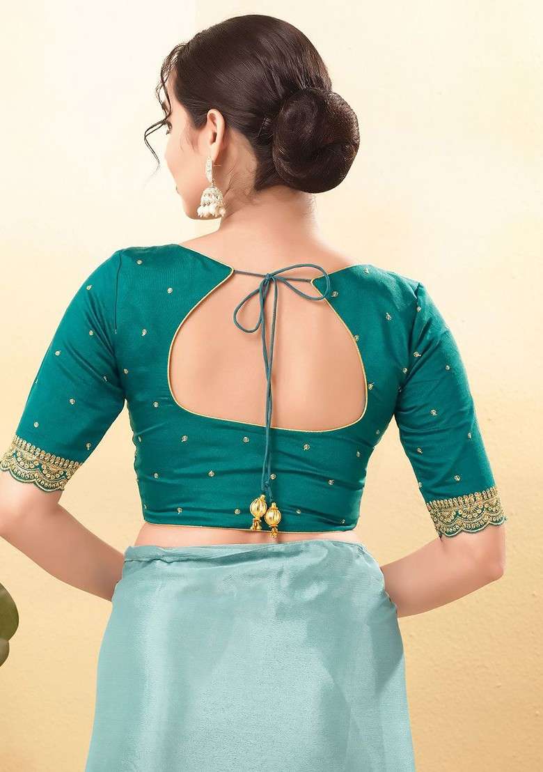 Women Sweetheart Neck Padded Saree Blouse - Indya