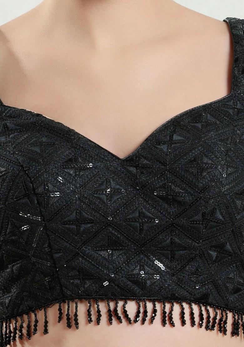 Embroidered Sweetheart Neck Padded Saree Blouse