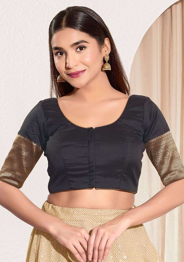 Woven Design Saree Blouse - Indya