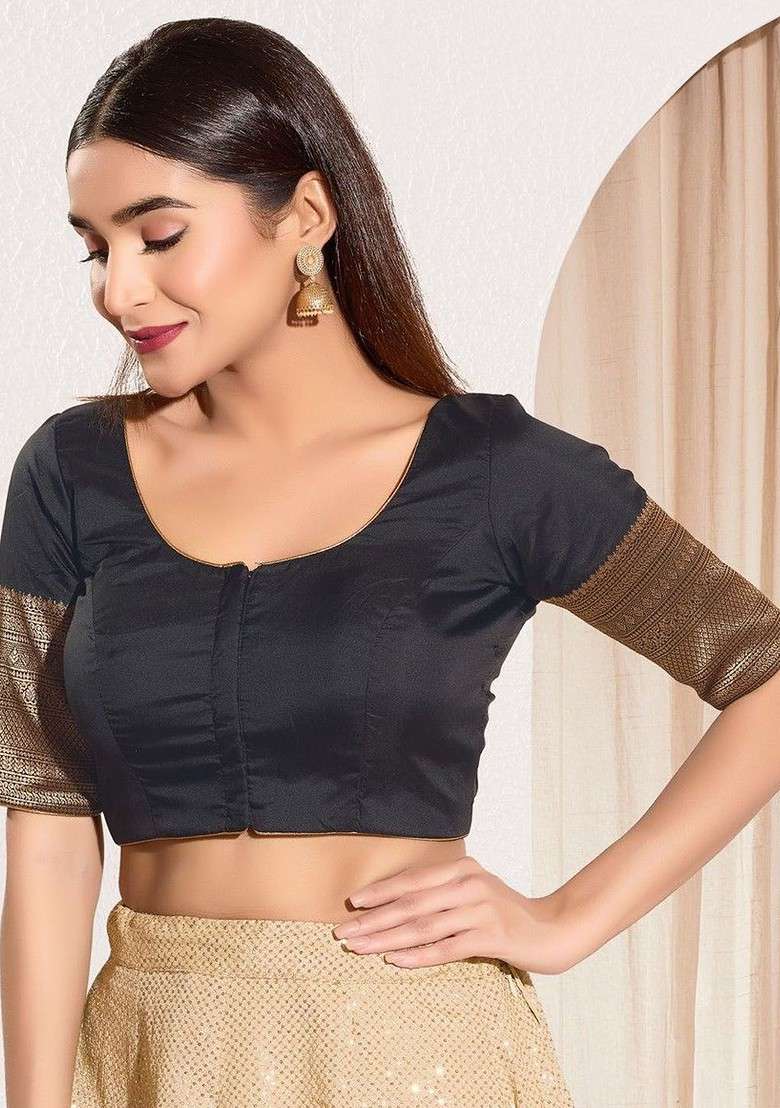 Woven Design Saree Blouse - Indya