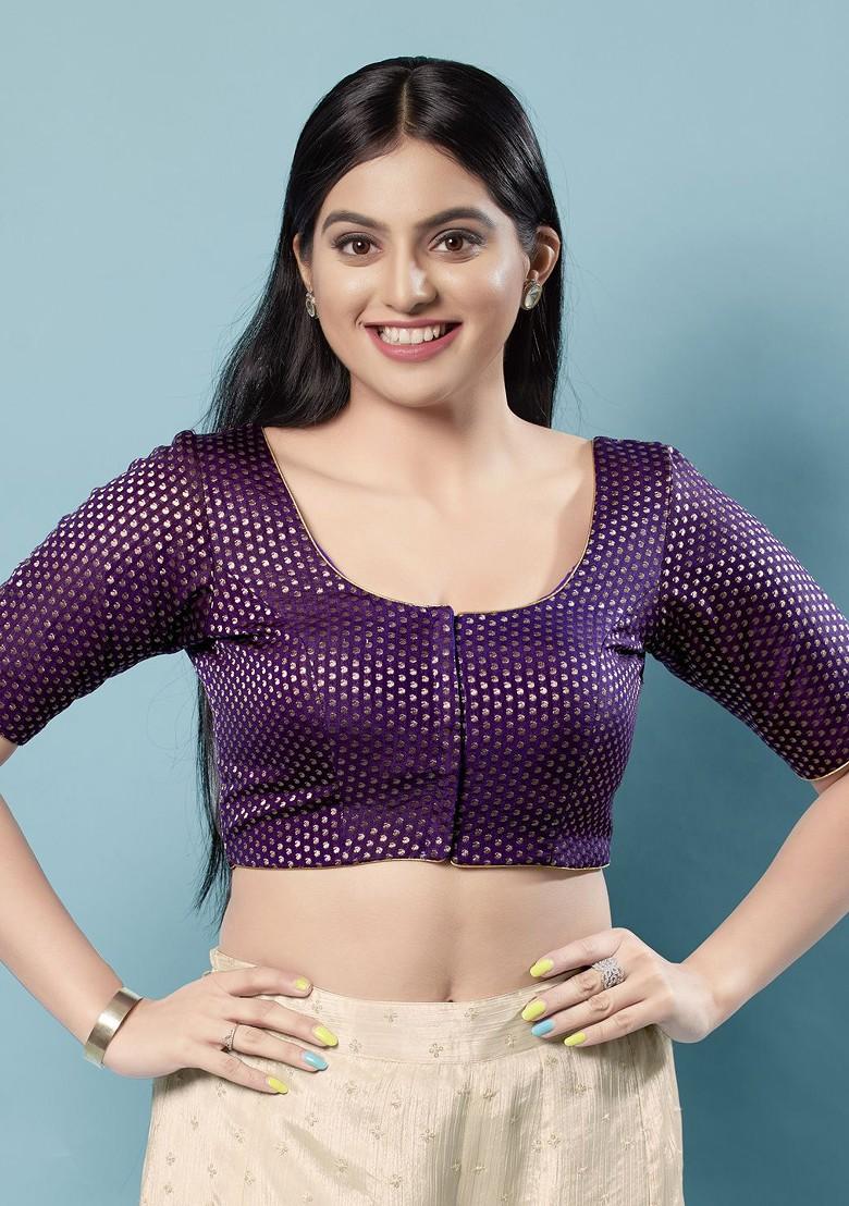 Round Neck Saree Blouse