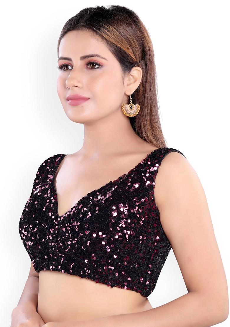 Women Sweetheart Neck Padded Saree Blouse