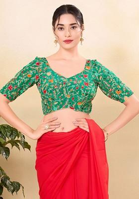 Women Sweetheart Neck Padded Saree Blouse