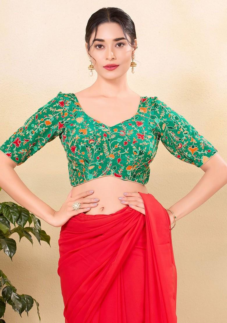 Women Sweetheart Neck Padded Saree Blouse