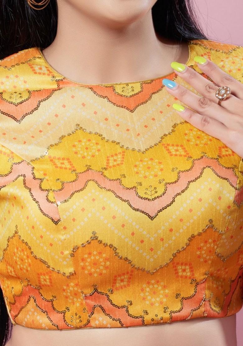 Boat Neck Padded Saree Blouse