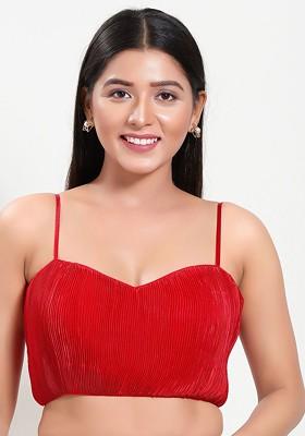 Women Sweetheart Neck Padded Saree Blouse