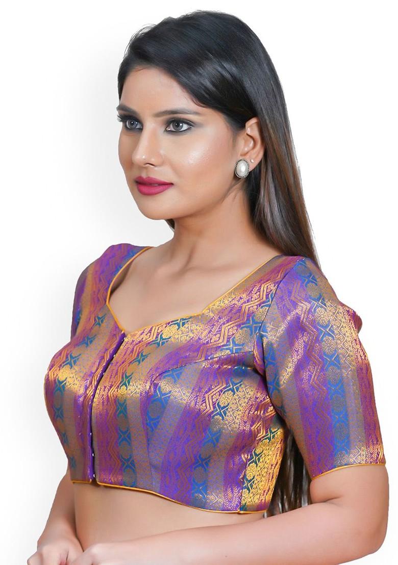 Women Sweetheart Neck Padded Saree Blouse