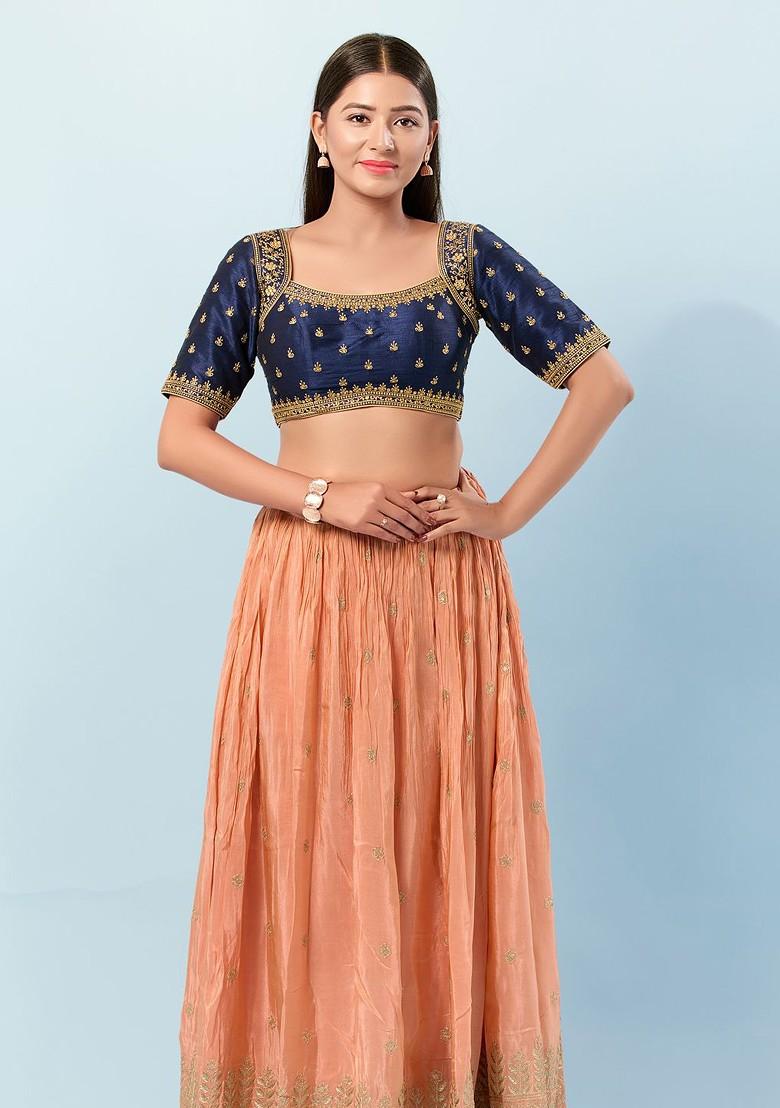 Women Square Neck Padded Saree Blouse