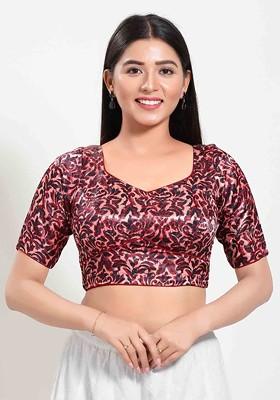 Women Sweetheart Neck Padded Saree Blouse