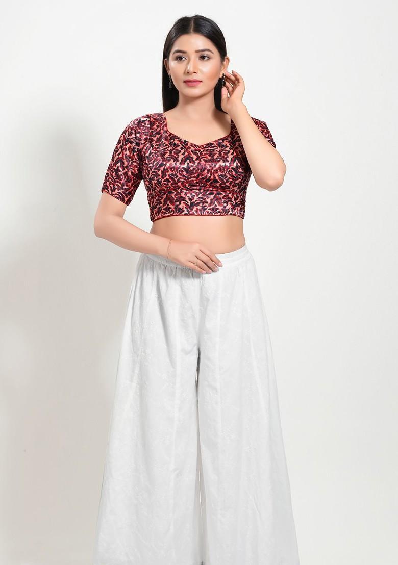 Women Sweetheart Neck Padded Saree Blouse