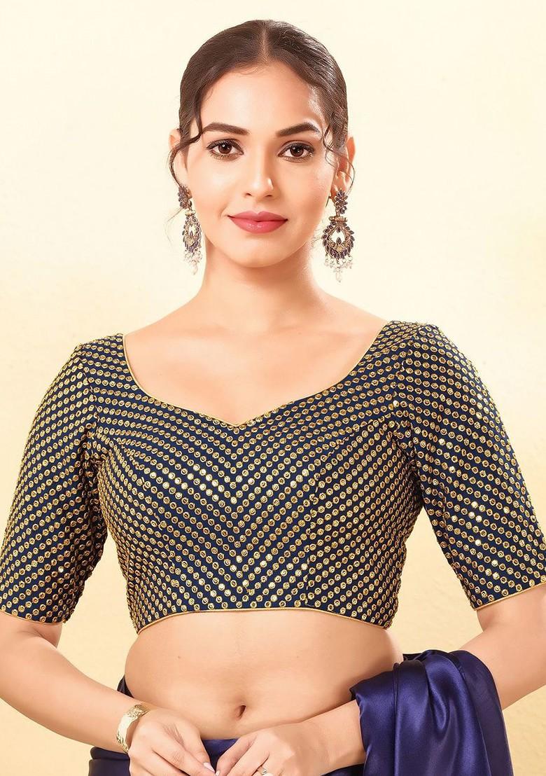 Women Sweetheart Neck Padded Saree Blouse