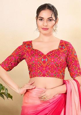 Women Sweetheart Neck Padded Saree Blouse
