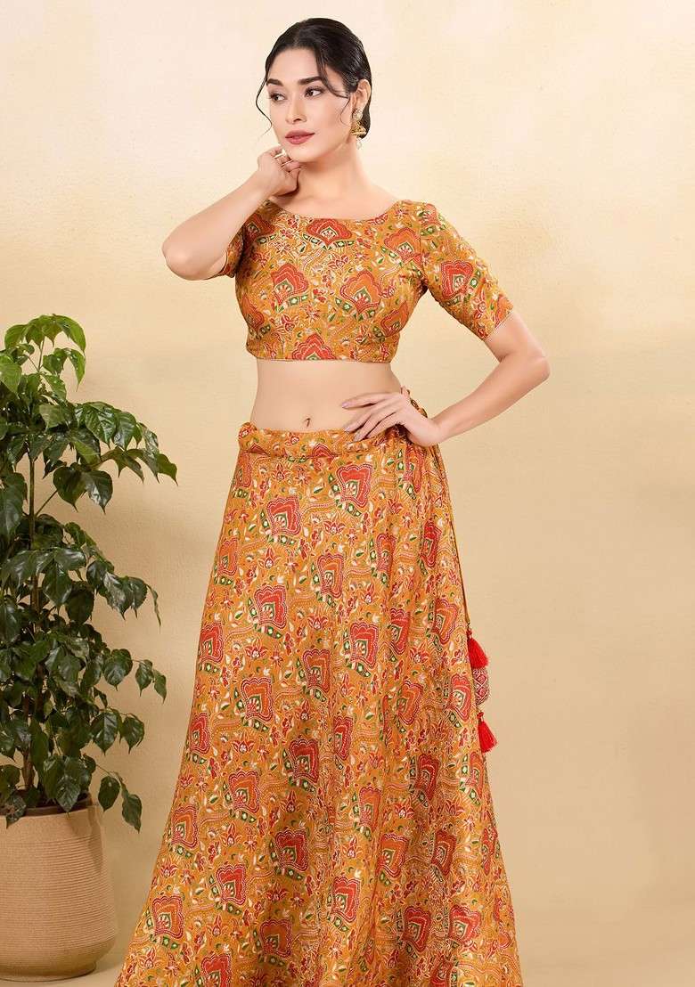 Women Round Neck Padded Saree Blouse - Indya