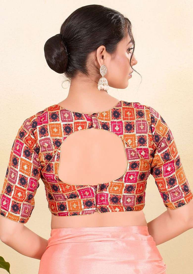 Women Sweetheart Neck Padded Saree Blouse - Indya