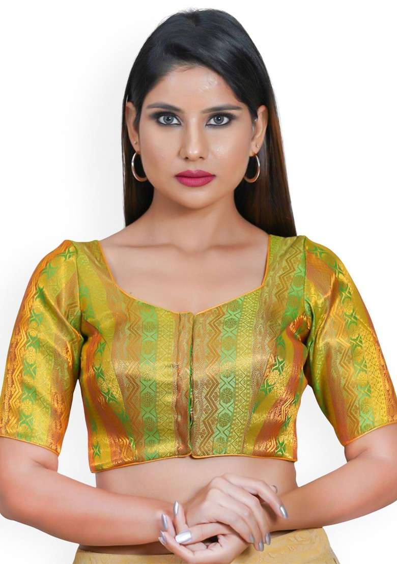 Women Sweetheart Neck Padded Saree Blouse - Indya