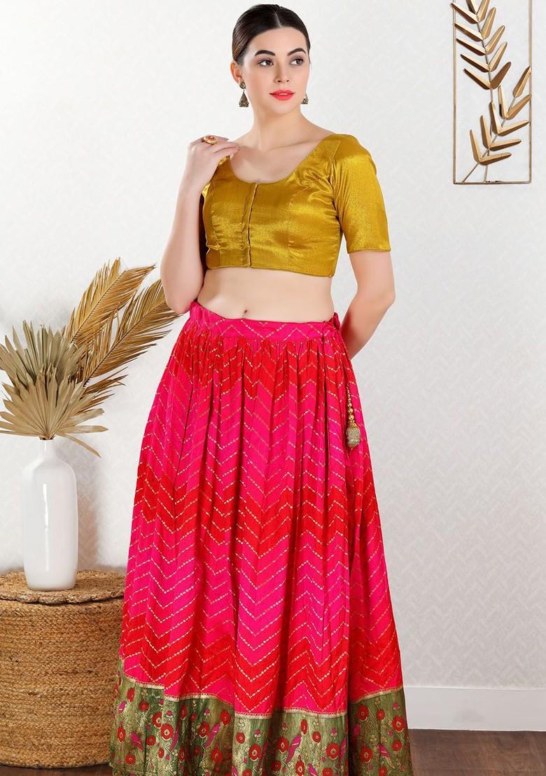 Silk Round Neck Padded Saree Blouse