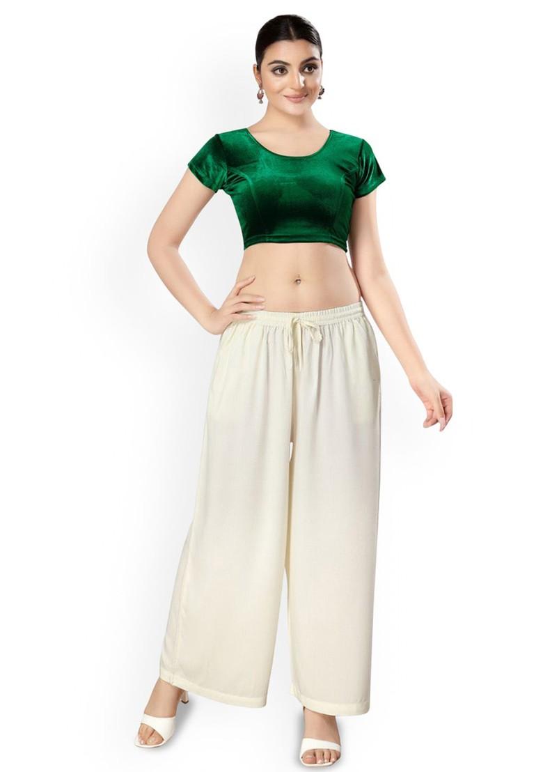 Velvet Round Neck Non Padded Stretchable Saree Blouse