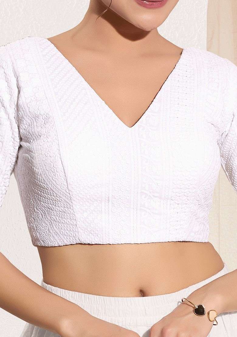 Woven Design Saree Blouse - Indya