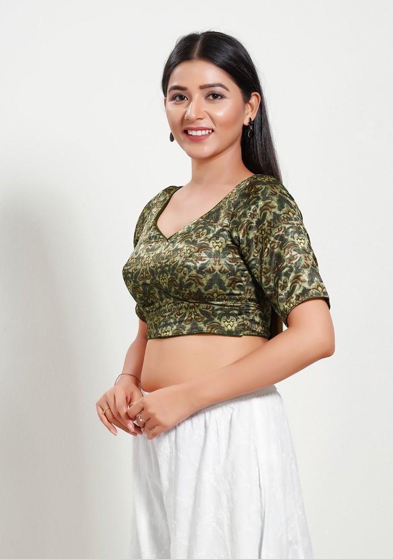 Women Sweetheart Neck Padded Saree Blouse