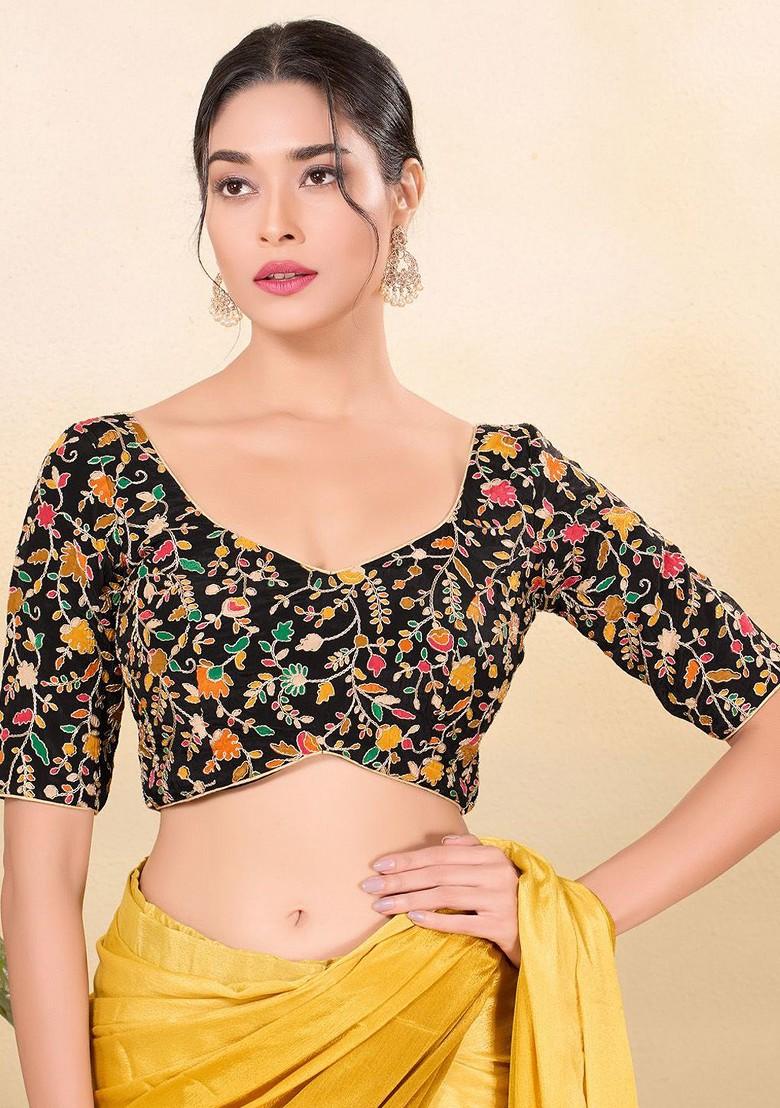 Women Sweetheart Neck Padded Saree Blouse