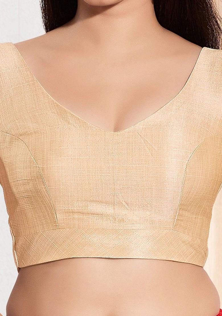 V Neck Padded Saree Blouse