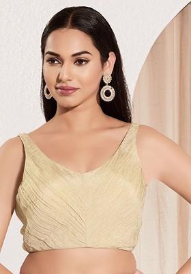 V Neck Padded Saree Blouse