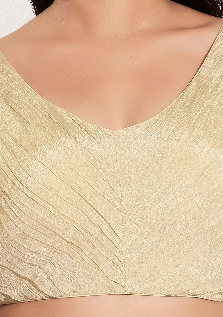 V Neck Padded Saree Blouse