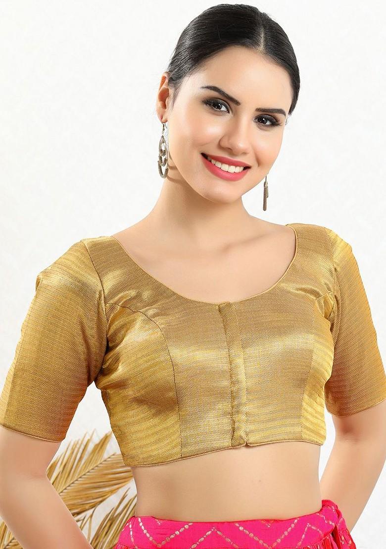 Women Round Neck Saree Blouse