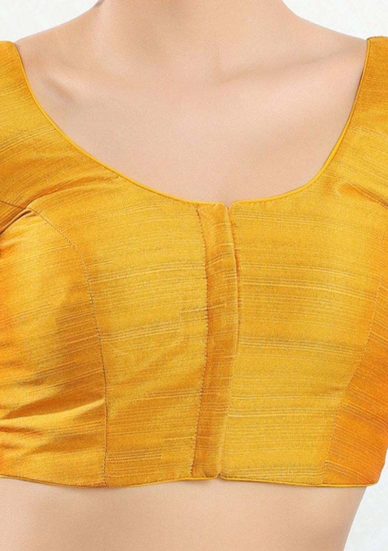 Women Round Neck Padded Saree Blouse