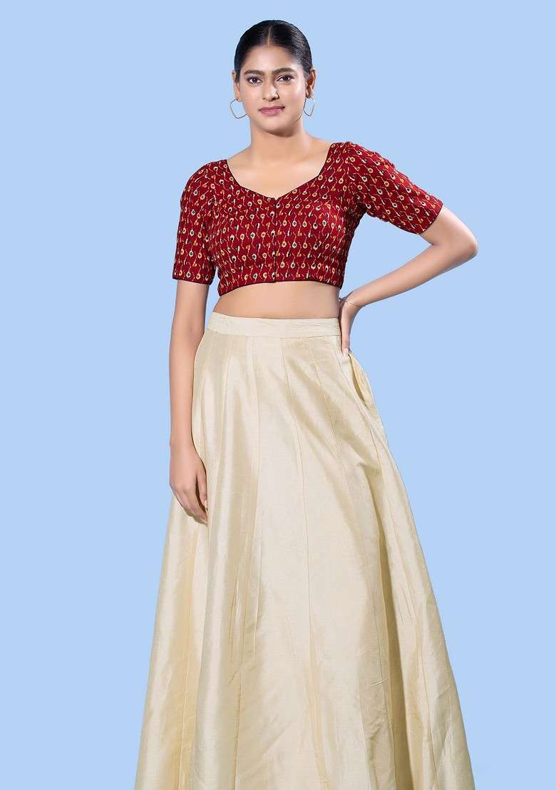 Women Sweetheart Neck Padded Saree Blouse - Indya