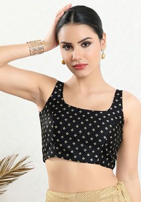 Women Square Neck Padded Saree Blouse