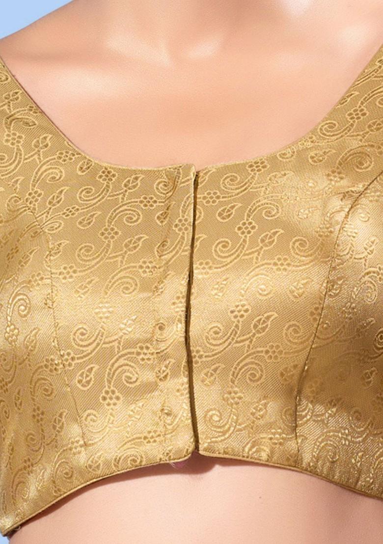 Women Round Neck Padded Saree Blouse