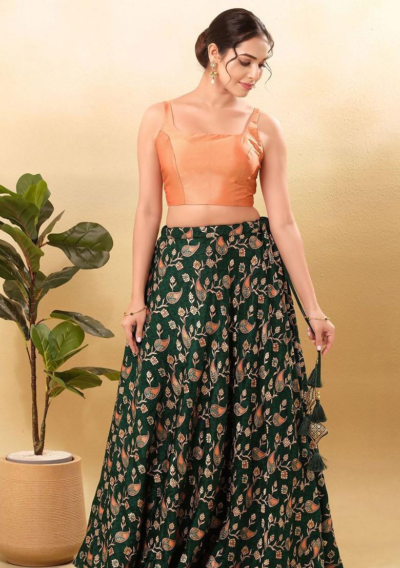 Women Square Neck Padded Saree Blouse