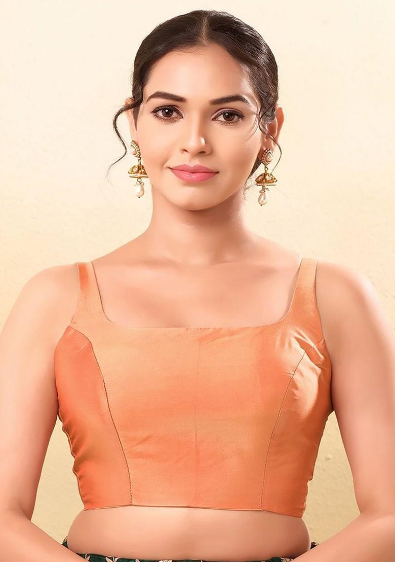 Women Square Neck Padded Saree Blouse