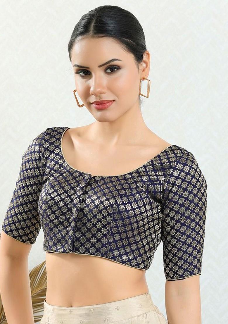 Round Neck Saree Blouse