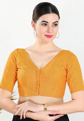 V Neck Padded Saree Blouse