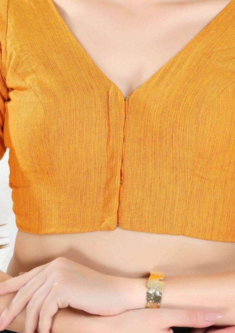 V Neck Padded Saree Blouse