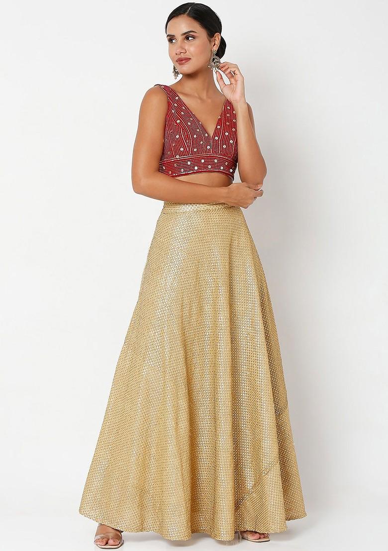 Women Pink Embellished Velvet Saree Blouse