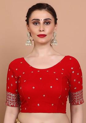 Embroidered Stretchable Saree Blouse