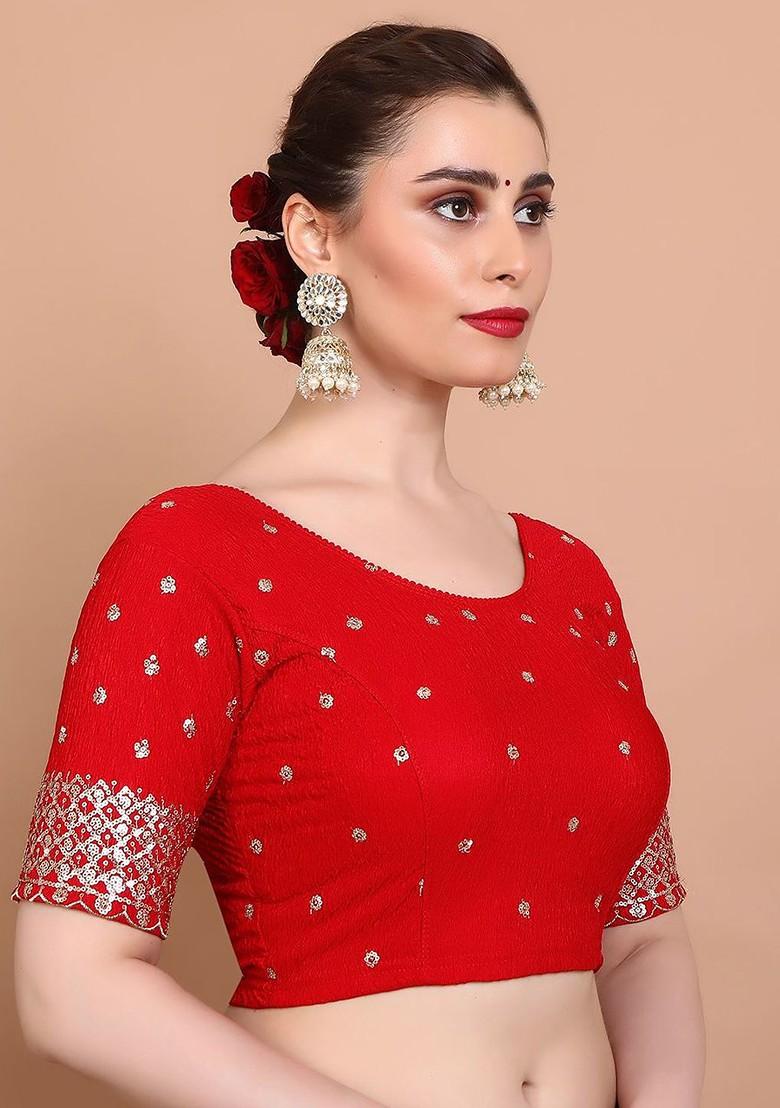 Embroidered Stretchable Saree Blouse